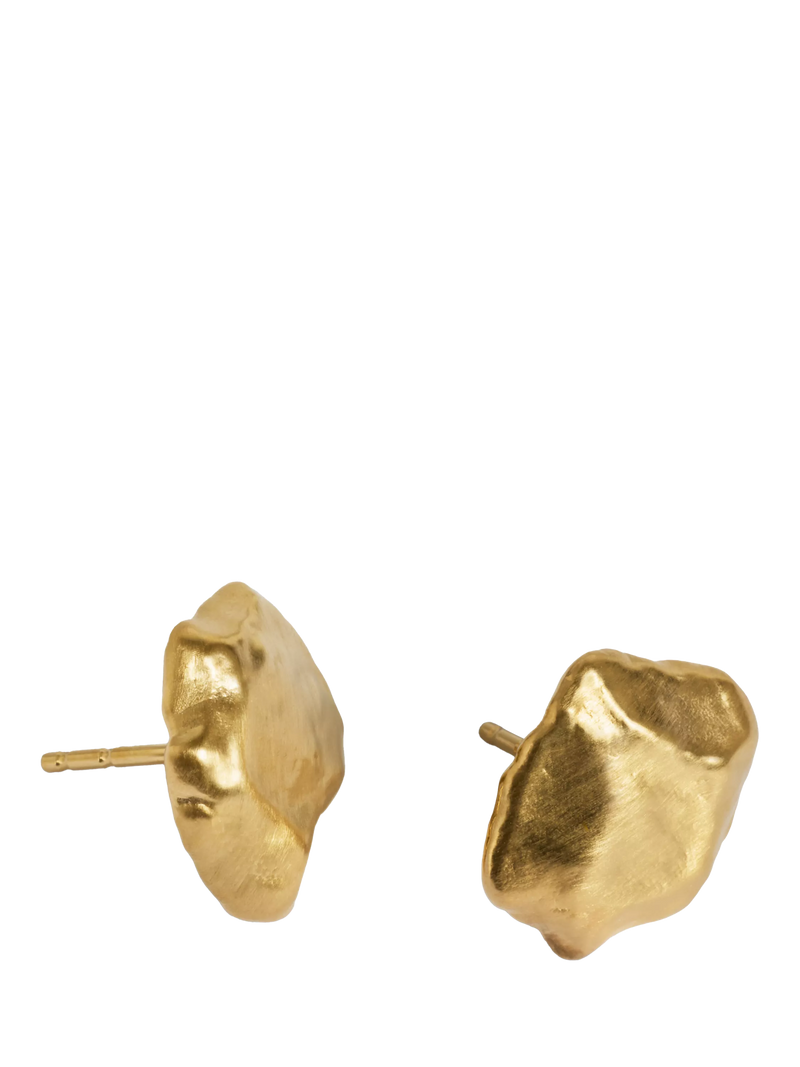 Monica Vinader Fragment large stud earrings gold - British product