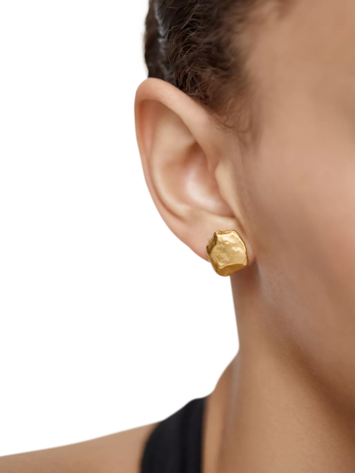 Monica Vinader Fragment large stud earrings gold - British product