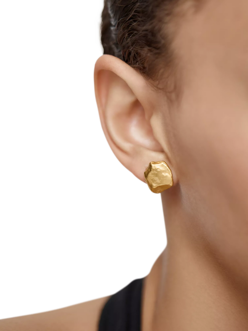 Monica Vinader Fragment large stud earrings gold - British product