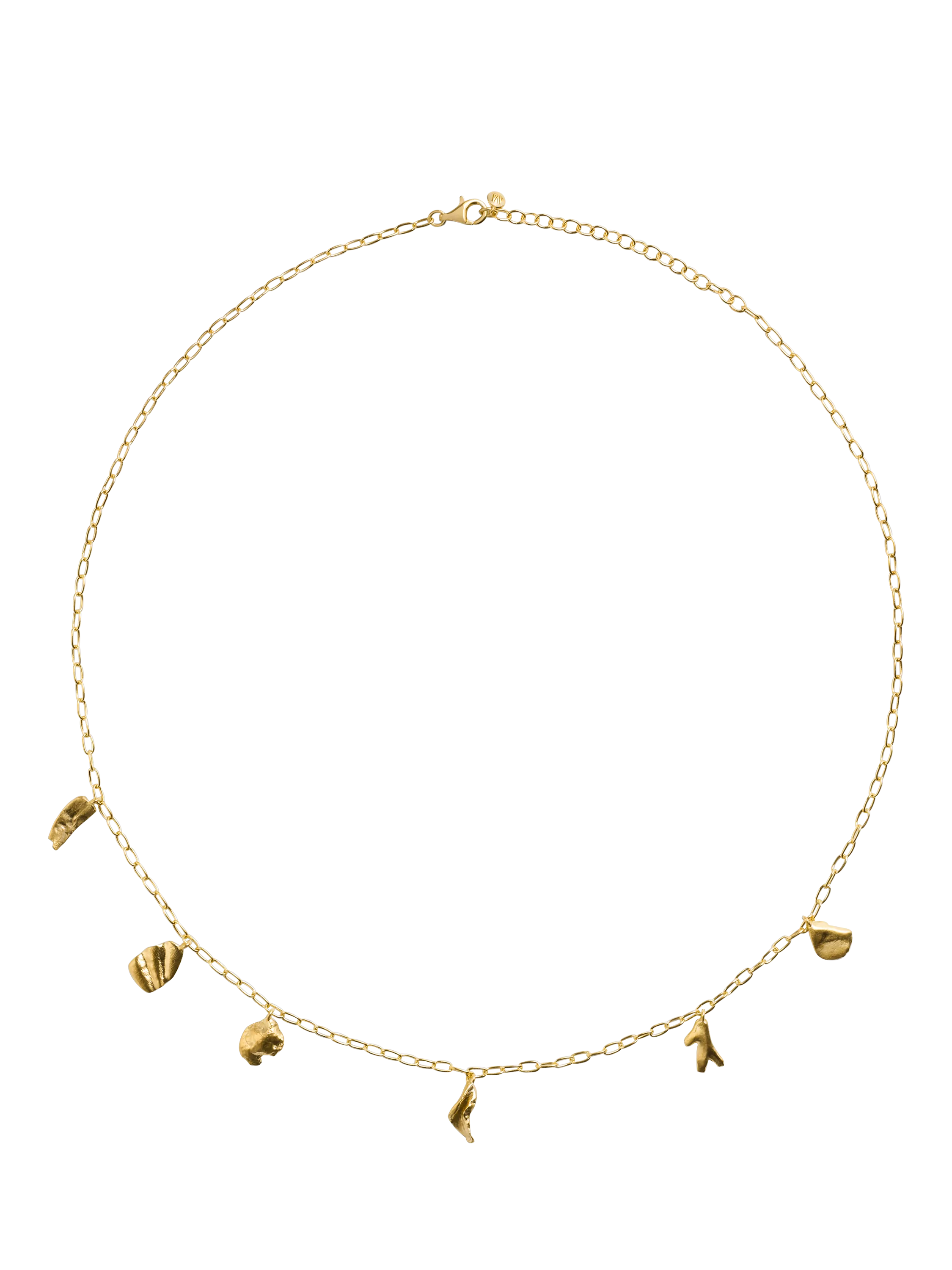 Monica Vinader asymmetric shell fragment necklace gold vermeil (British brand)