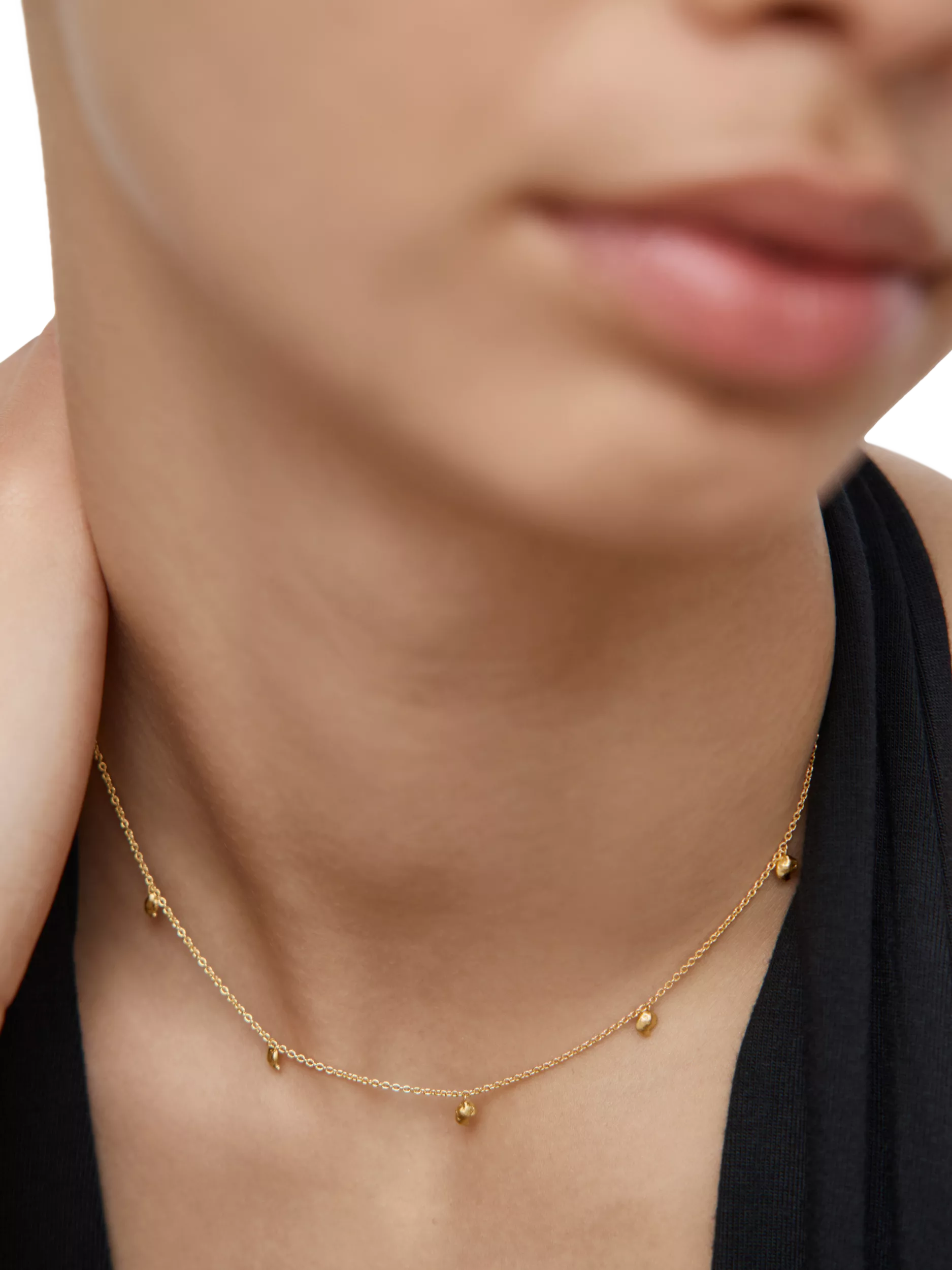 Monica Vinader Fragment Station gold necklace - British product