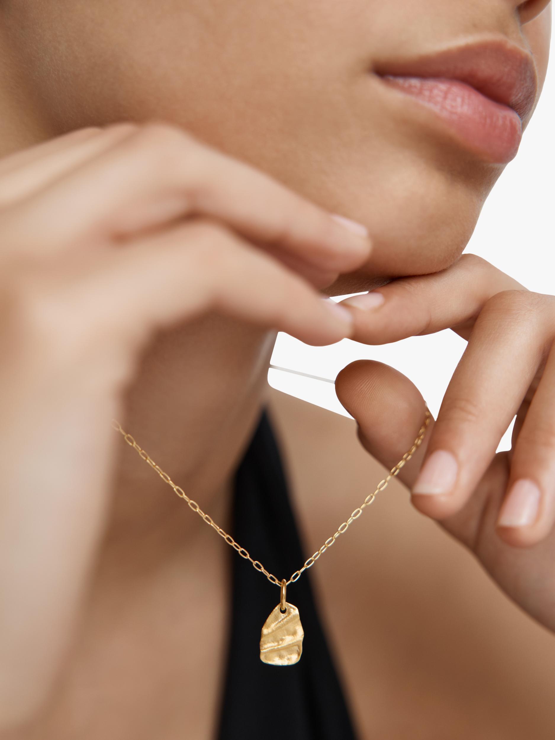 Monica Vinader gold vermeil shell pendant necklace, UK version