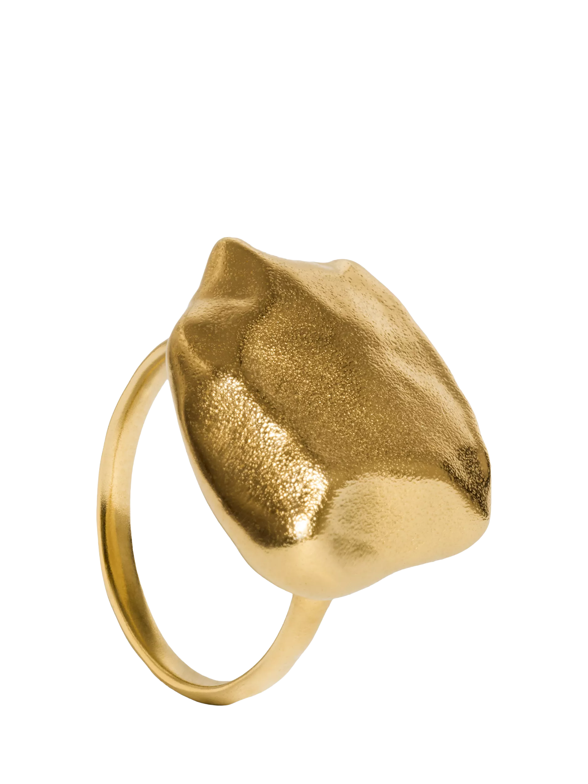 Monica Vinader bold ring gold satin finish (British brand)