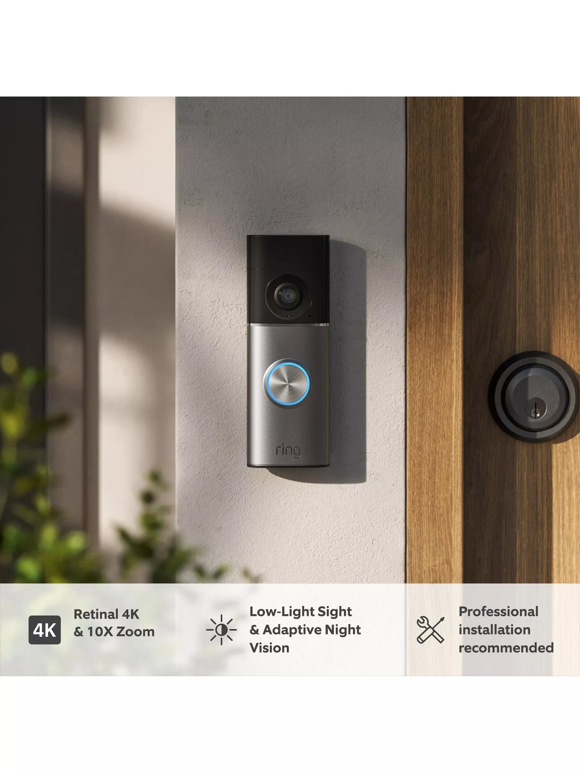 Ring Wired Video Doorbell Pro Deep Silver 3rd gen, imported from the UK