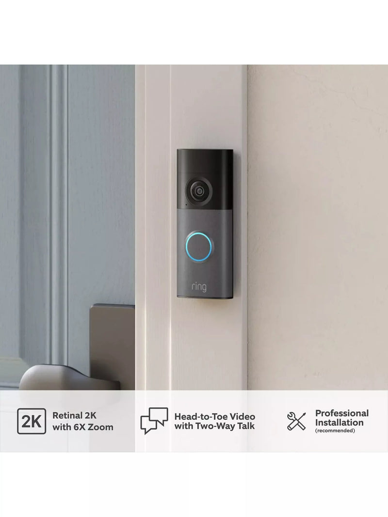Ring Wired Video Doorbell 2nd Gen Speckled Grey (British brand)