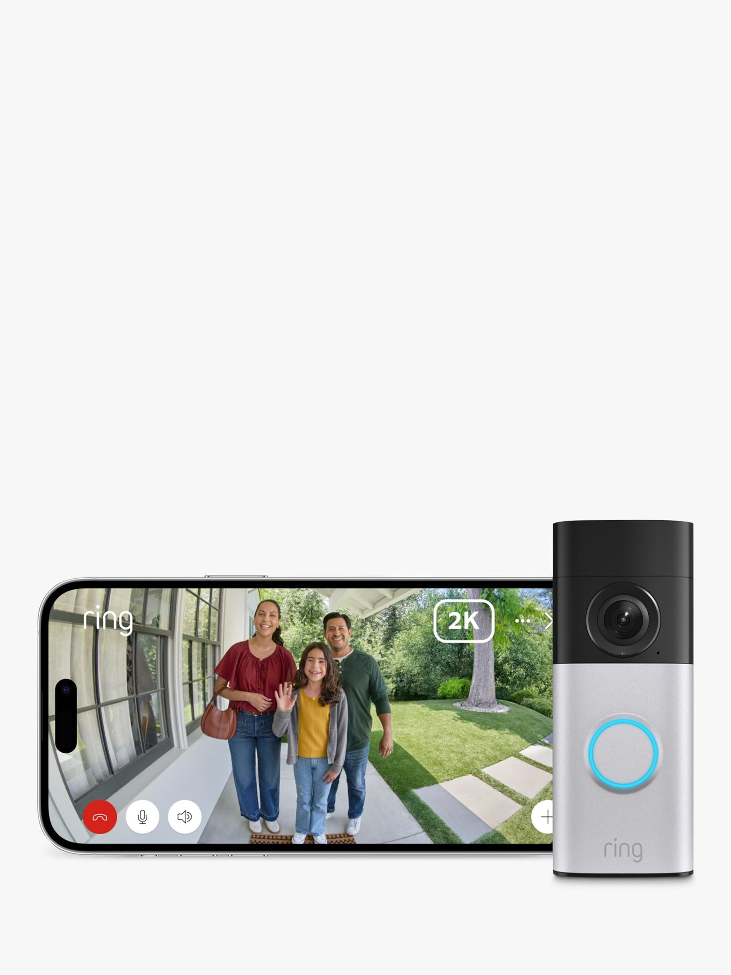 Ring Wired Video Doorbell Plus 2nd Generation nickel silver (British brand)