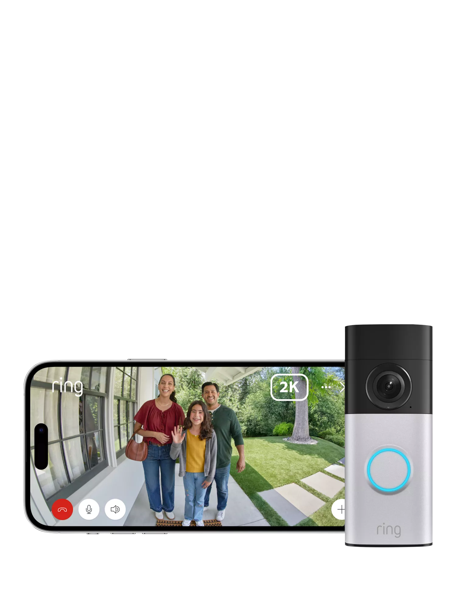 Ring Video Doorbell Plus 2nd Gen nickel silver (British brand)