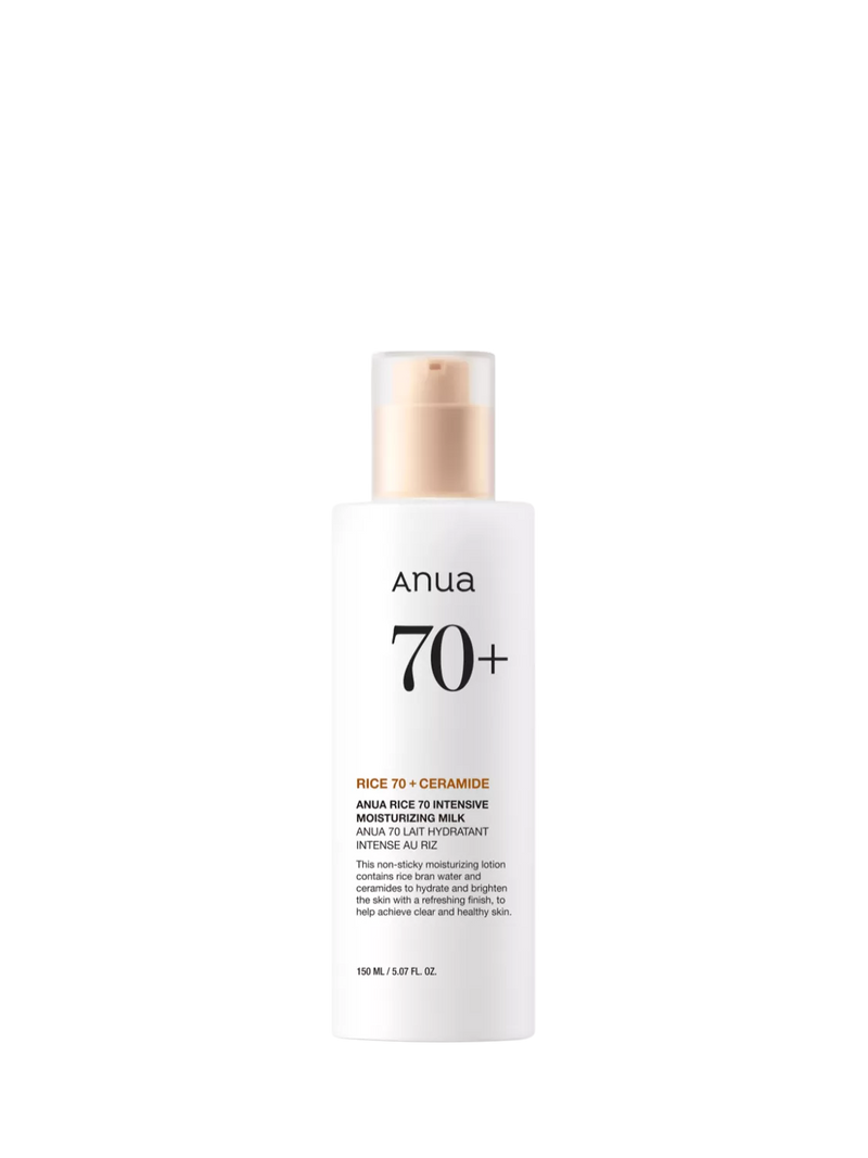 Anua Rice 70 Intensive Moisturising Milk 150ml, imported from the UK