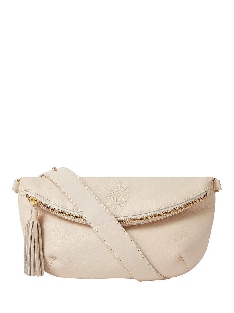 OSPREY LONDON Luxe Leather Milano Sling Bag, Dove