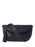OSPREY LONDON Luxe Leather Milano Sling Bag, Navy