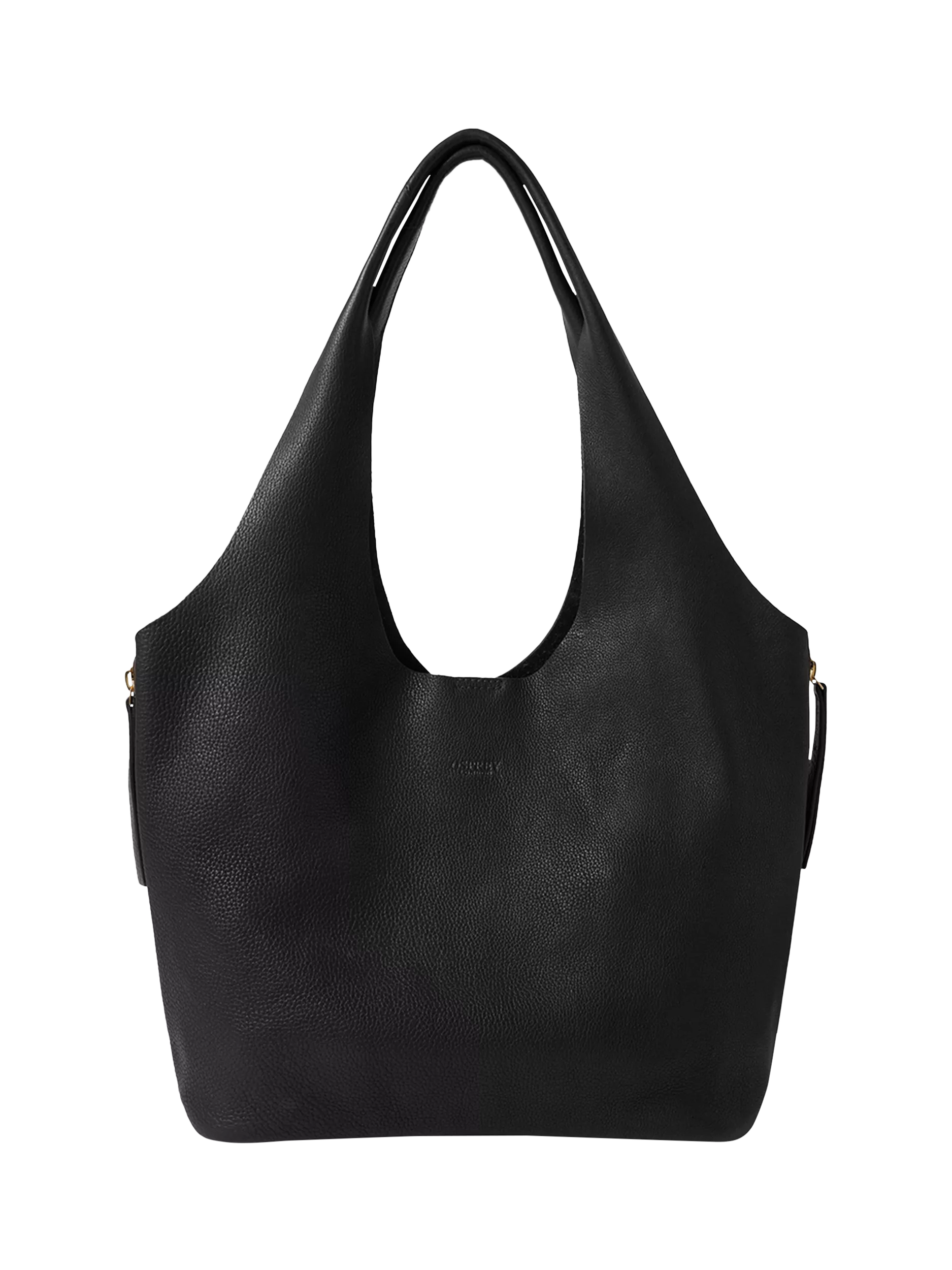 OSPREY LONDON Leather Slouch Hobo Bag, Black