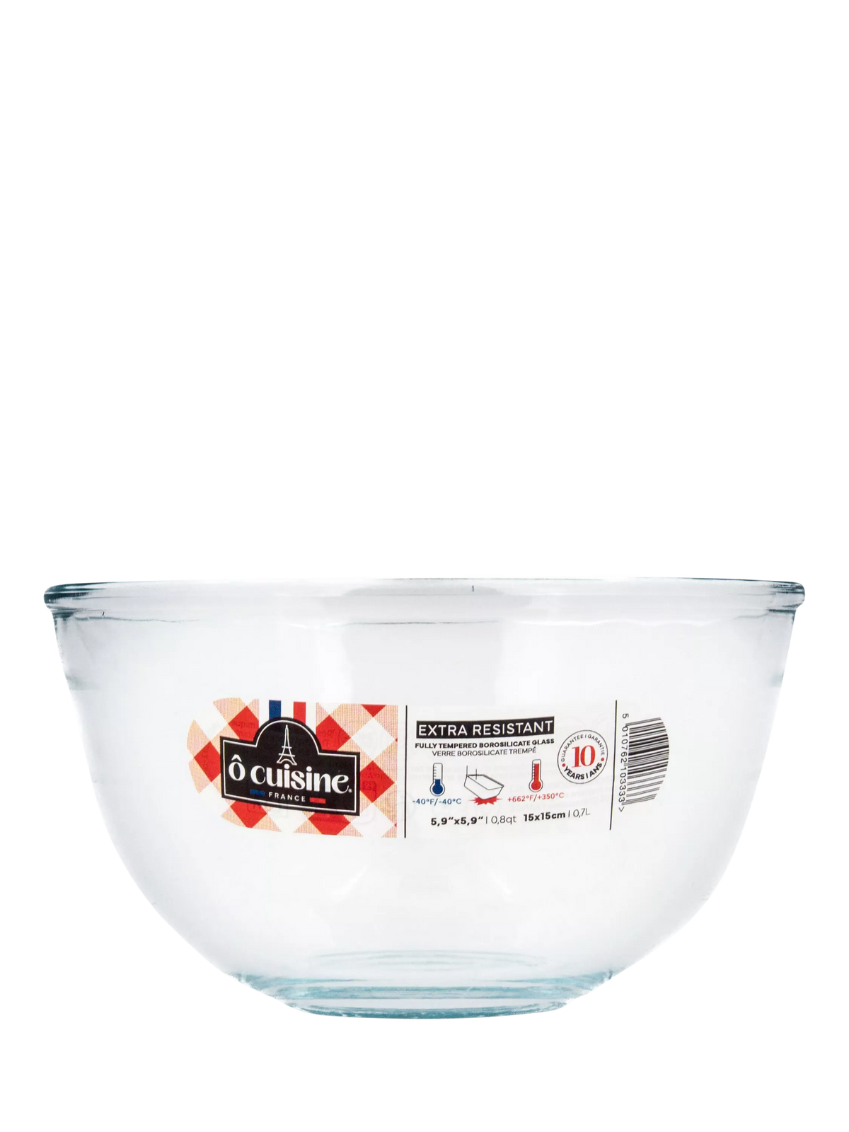 Ôcuisine glass mixing bowl clear 700ml, imported from the UK