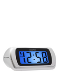 Acctim Auric digital alarm clock in silver - British product