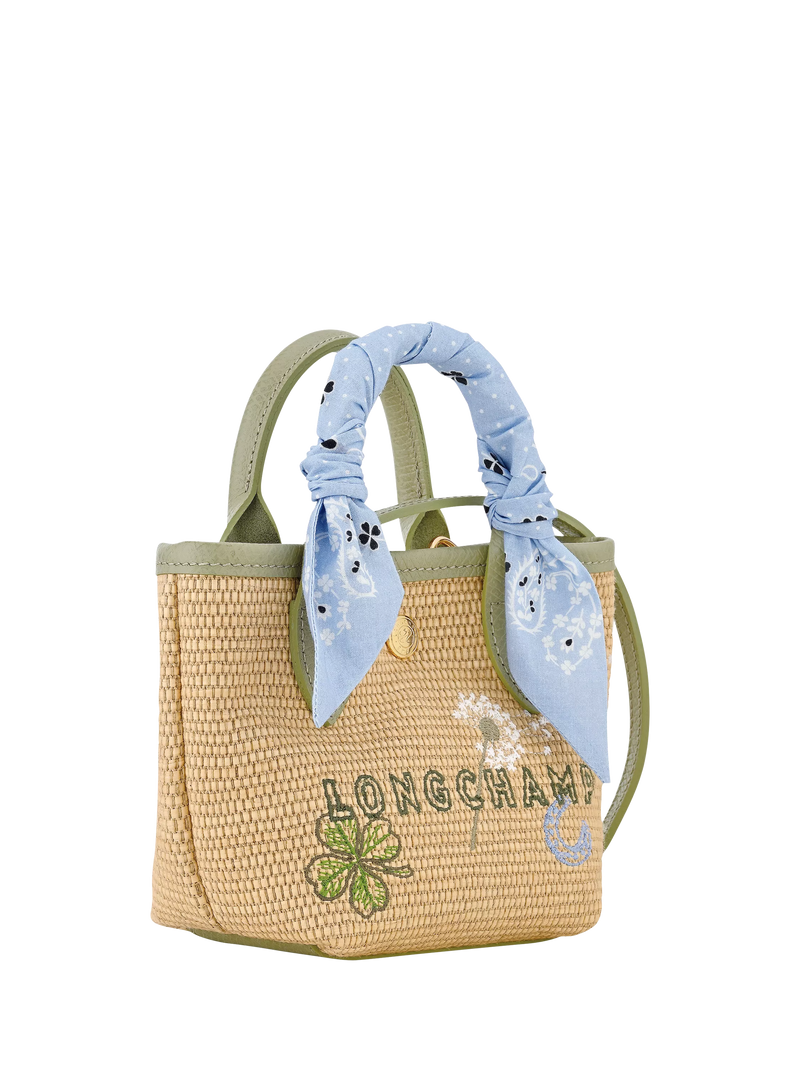 Longchamp Le Panier Pliage basket bag almond green, UK version