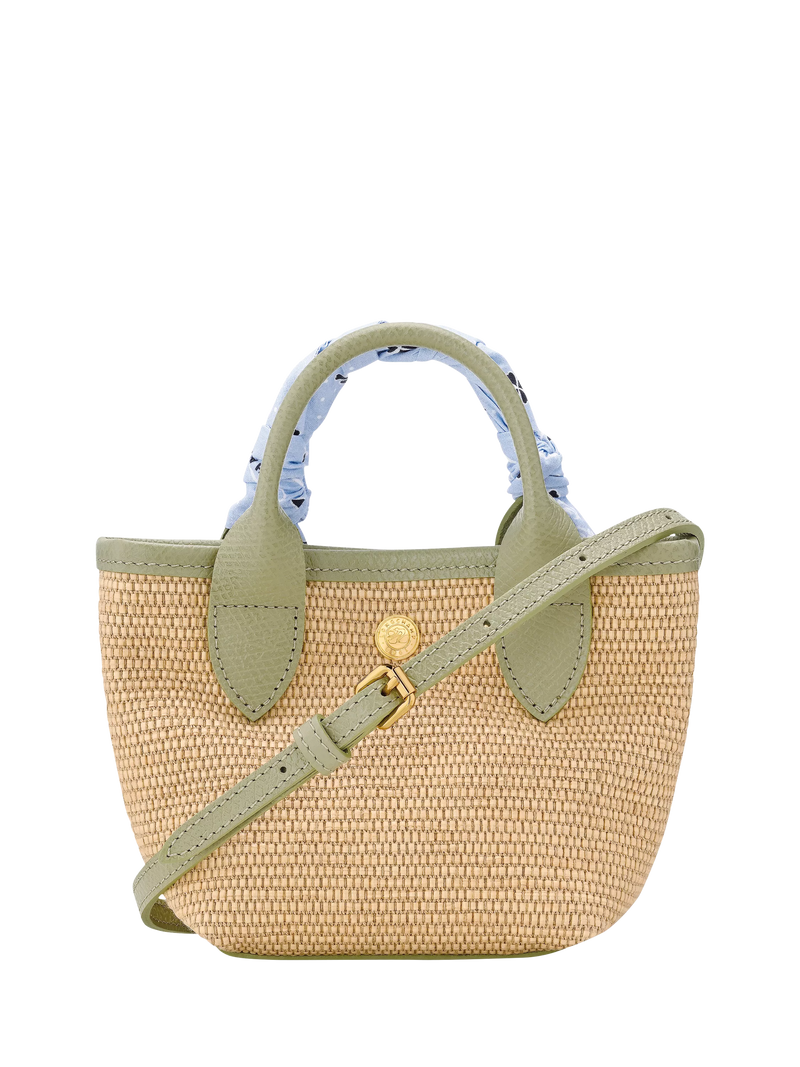 Longchamp Le Panier Pliage basket bag almond green, UK version