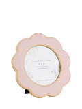 Laura Ashley Cordwell scalloped round pink photo frame 5x5 inch, UK version
