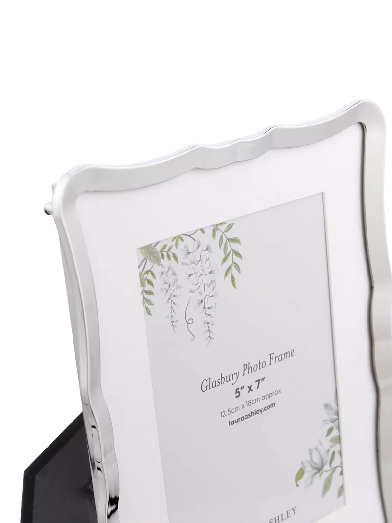 Laura Ashley photo frame polished nickel 5x7 inch - British product