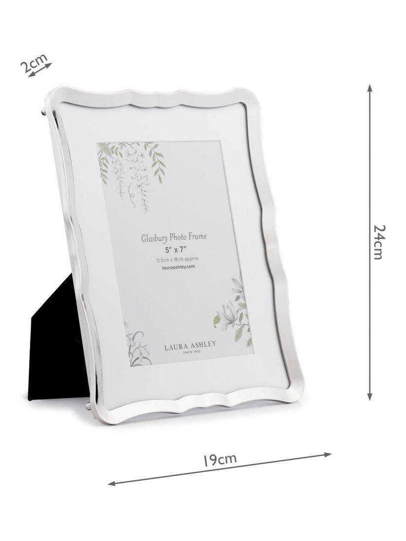 Laura Ashley photo frame polished nickel 5x7 inch - British product