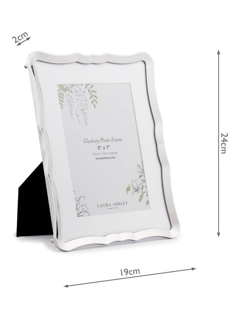 Laura Ashley photo frame polished nickel 5x7 inch - British product