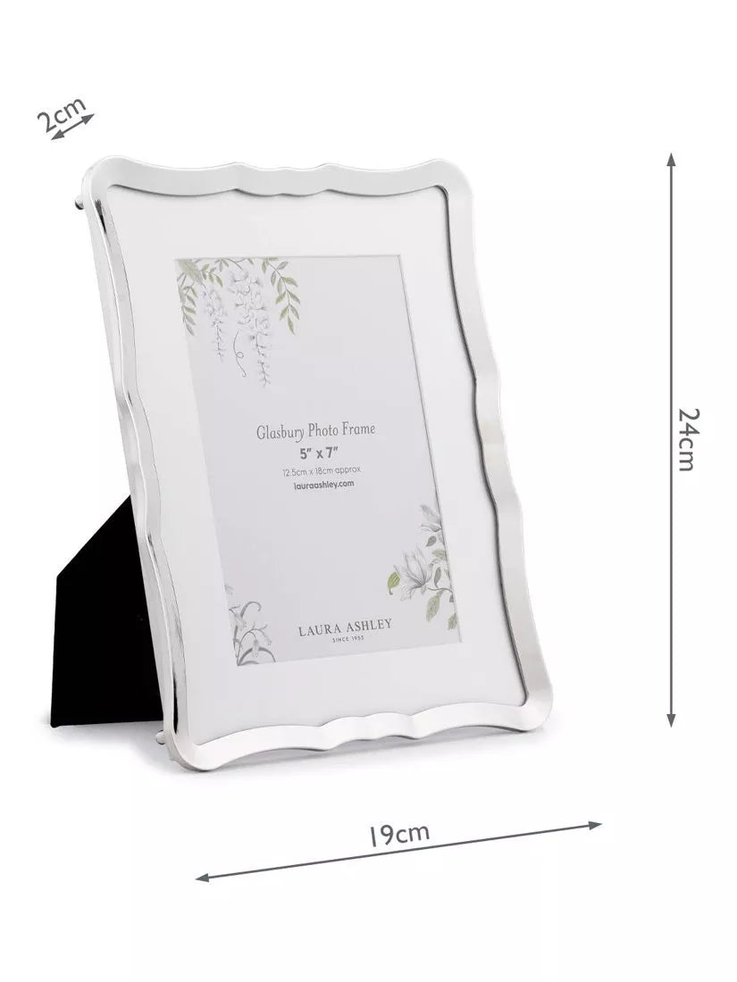 Laura Ashley photo frame polished nickel 5x7 inch - British product