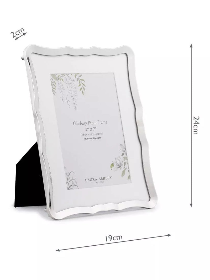 Laura Ashley photo frame polished nickel 5x7 inch - British product