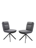 KETTLER swivel dining chair set of 2 grey (British brand)
