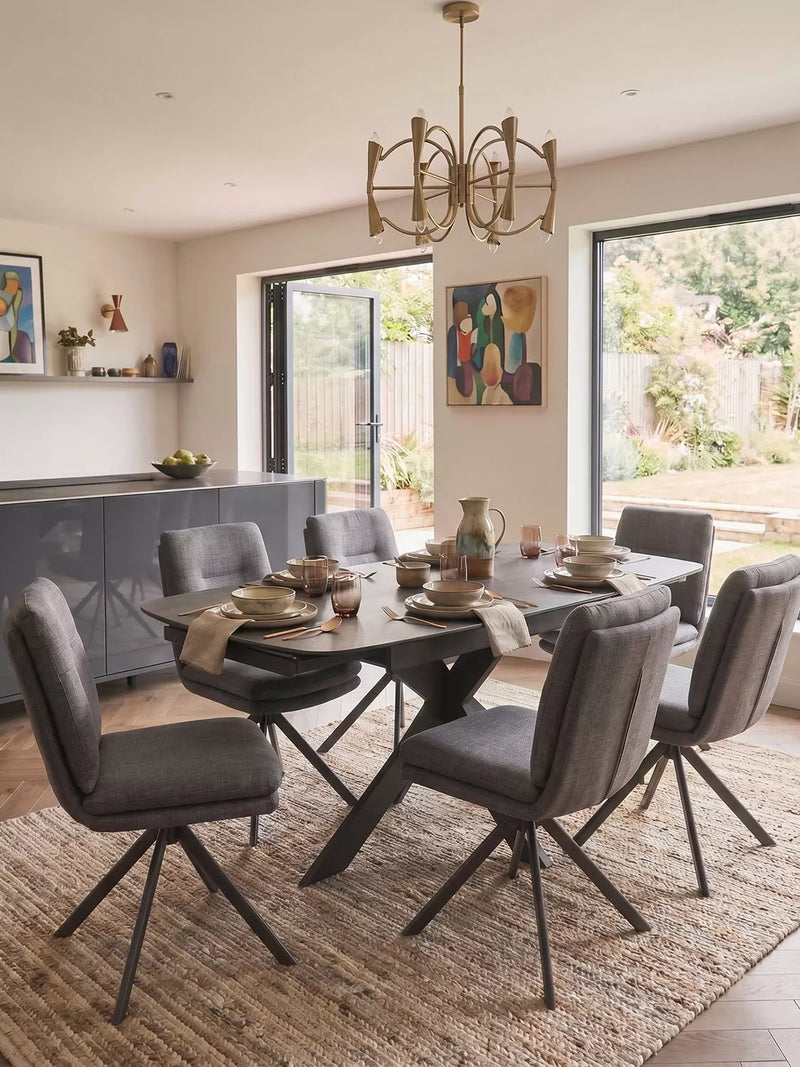 KETTLER swivel dining chair set of 2 grey (British brand)