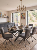 KETTLER swivel dining chair set of 2 grey (British brand)