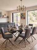 KETTLER swivel dining chair set of 2 grey (British brand)