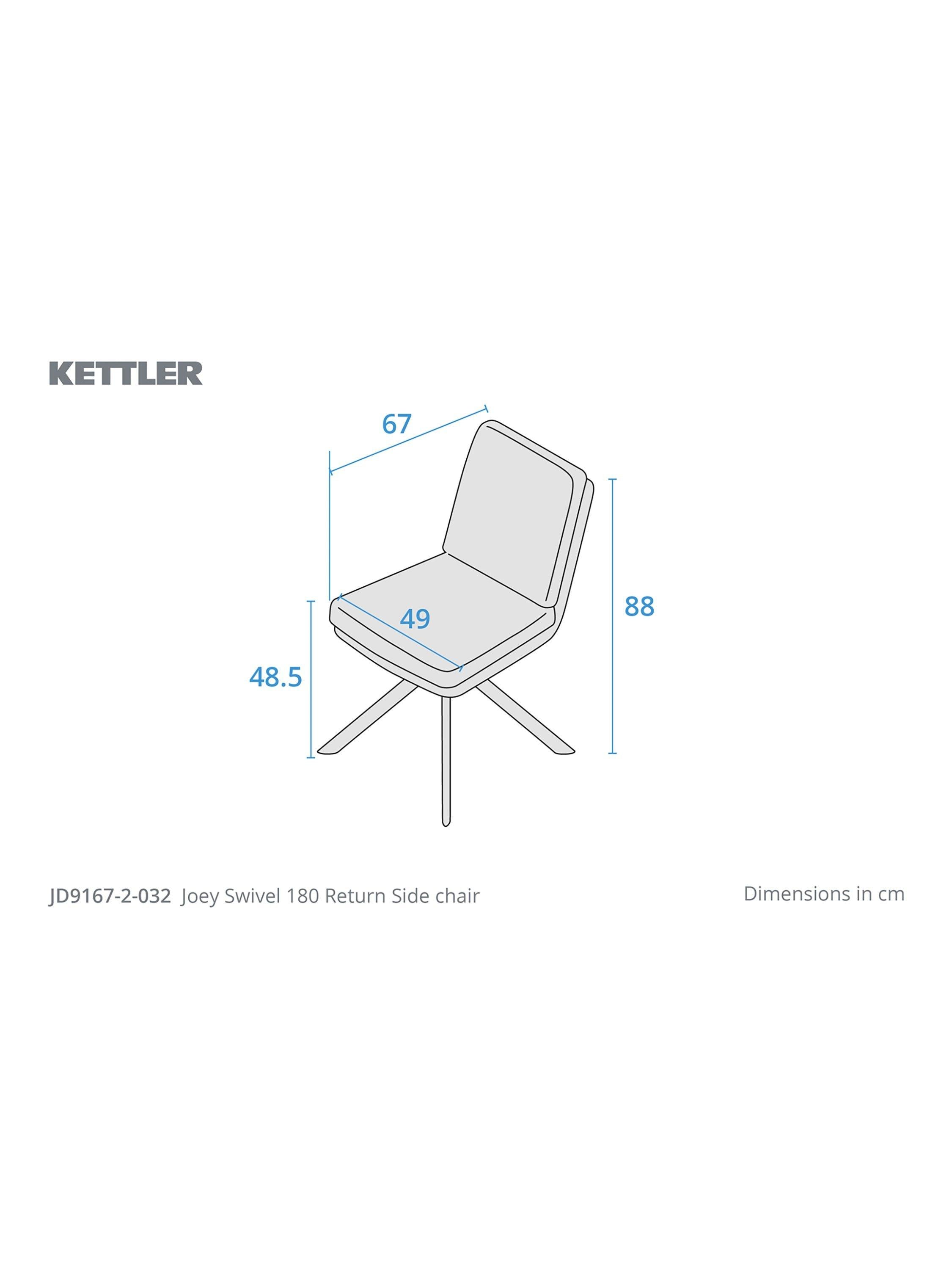 KETTLER swivel dining chair set of 2 grey (British brand)
