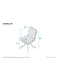 KETTLER swivel dining chair set of 2 grey (British brand)