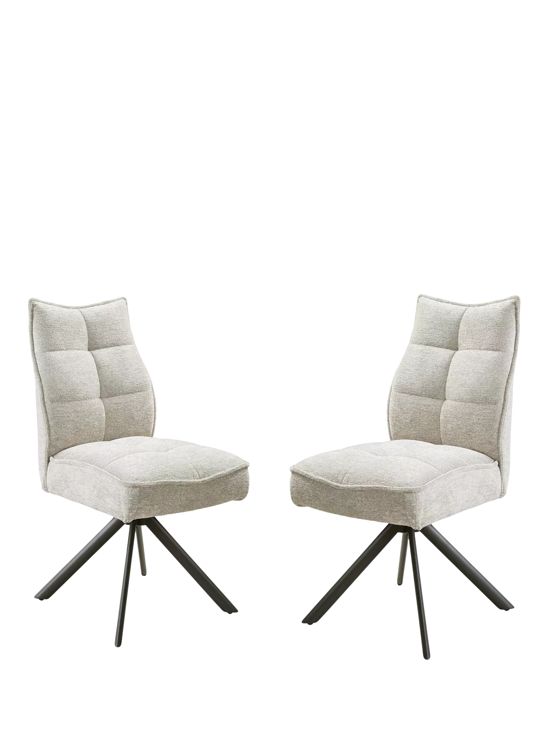 KETTLER Rachel swivel dining chair set of 2 in sand, imported from the UK