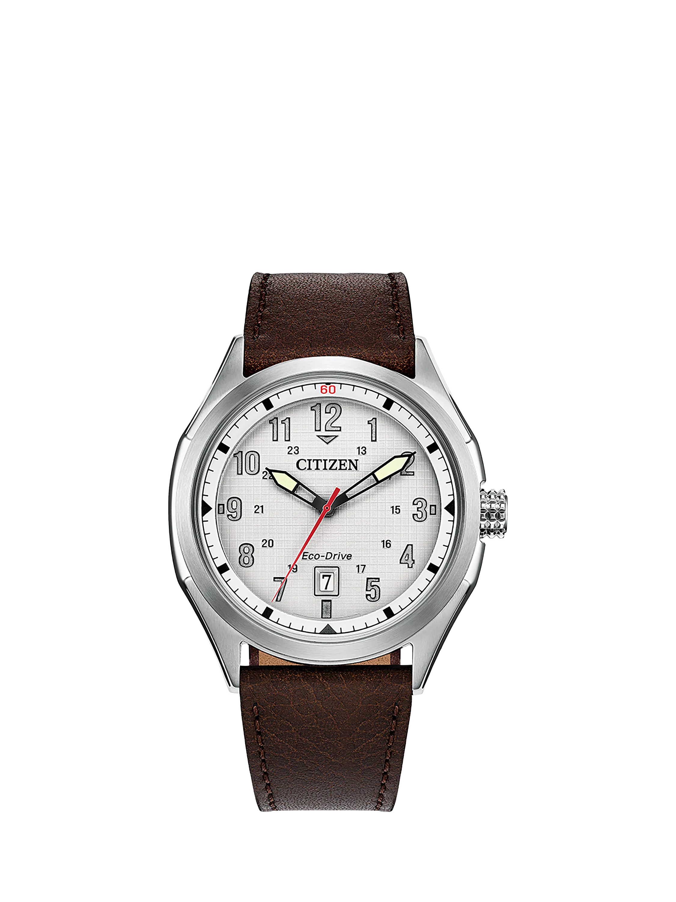 Citizen Terra Force men's watch brown leather strap (British brand)