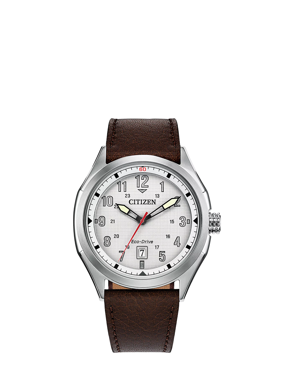 Citizen Terra Force men's watch brown leather strap (British brand)