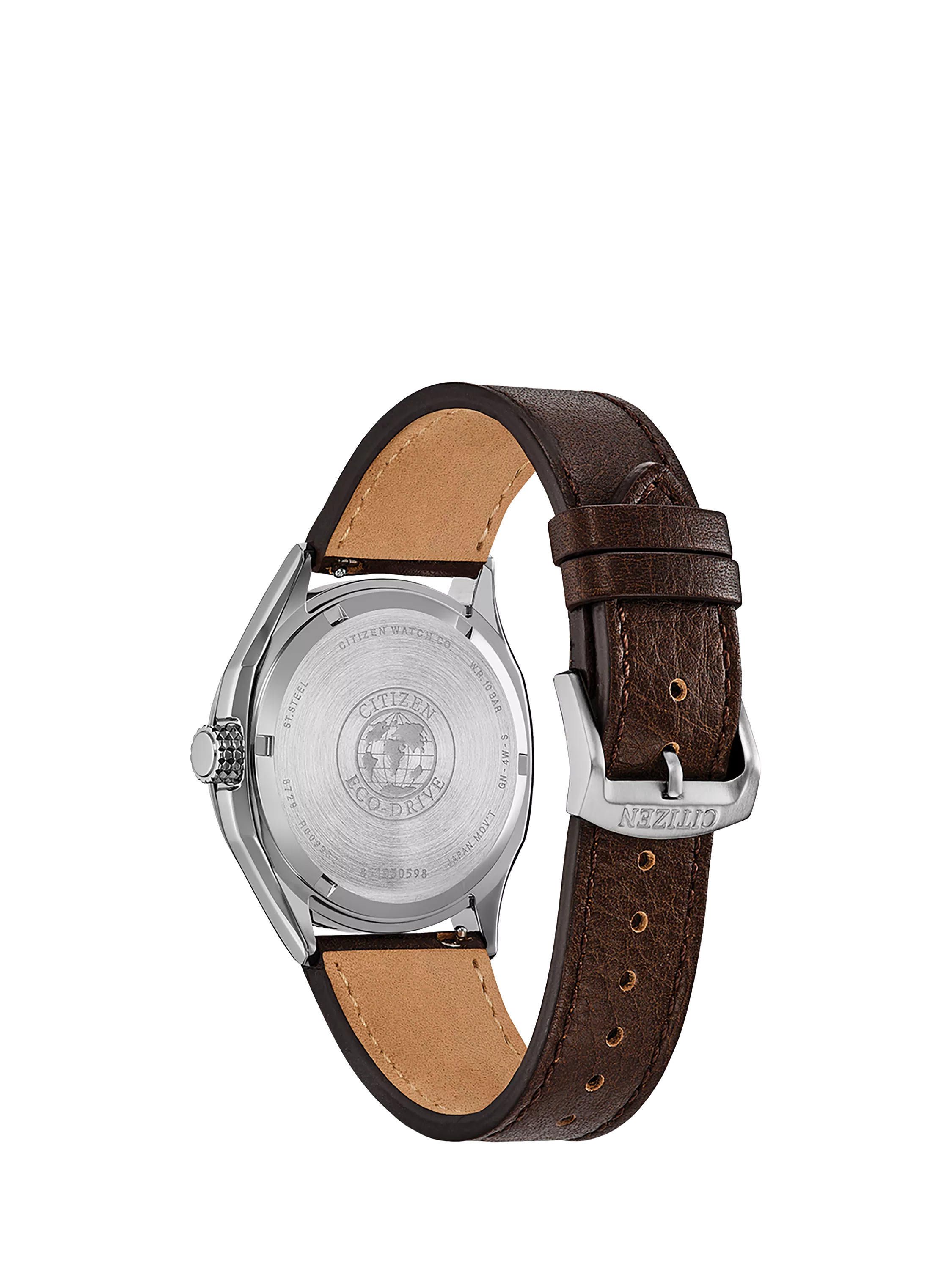Citizen Terra Force men's watch brown leather strap (British brand)