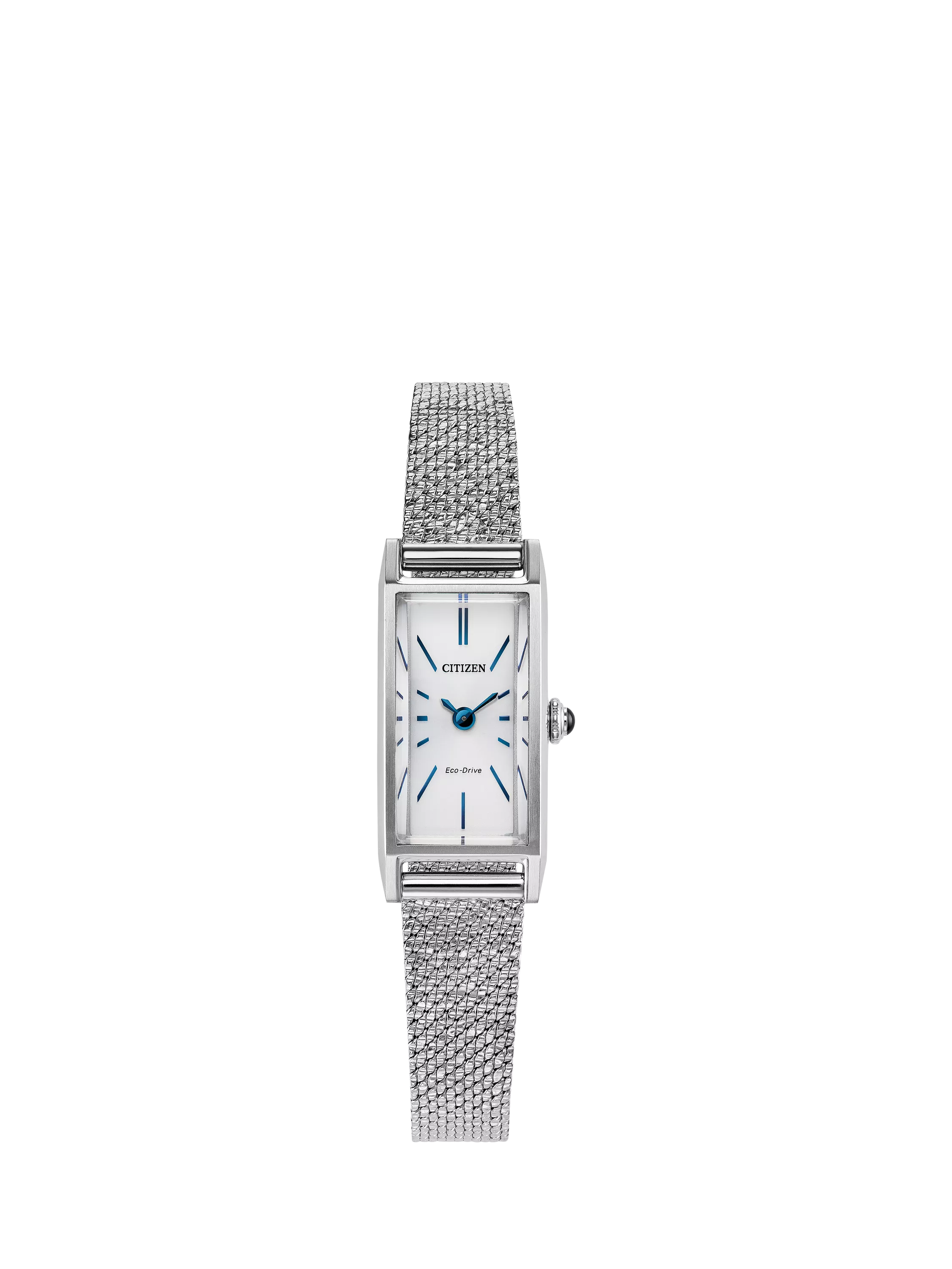 Citizen Fio women's rectangular watch with stainless steel strap, UK version