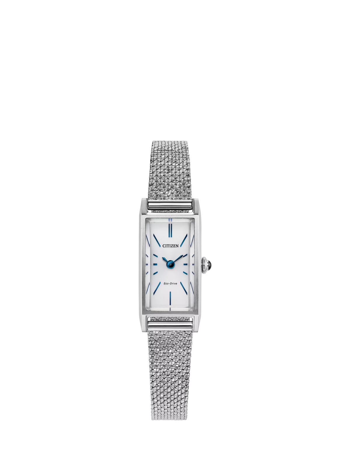 Citizen Fio women's rectangular watch with stainless steel strap, UK version