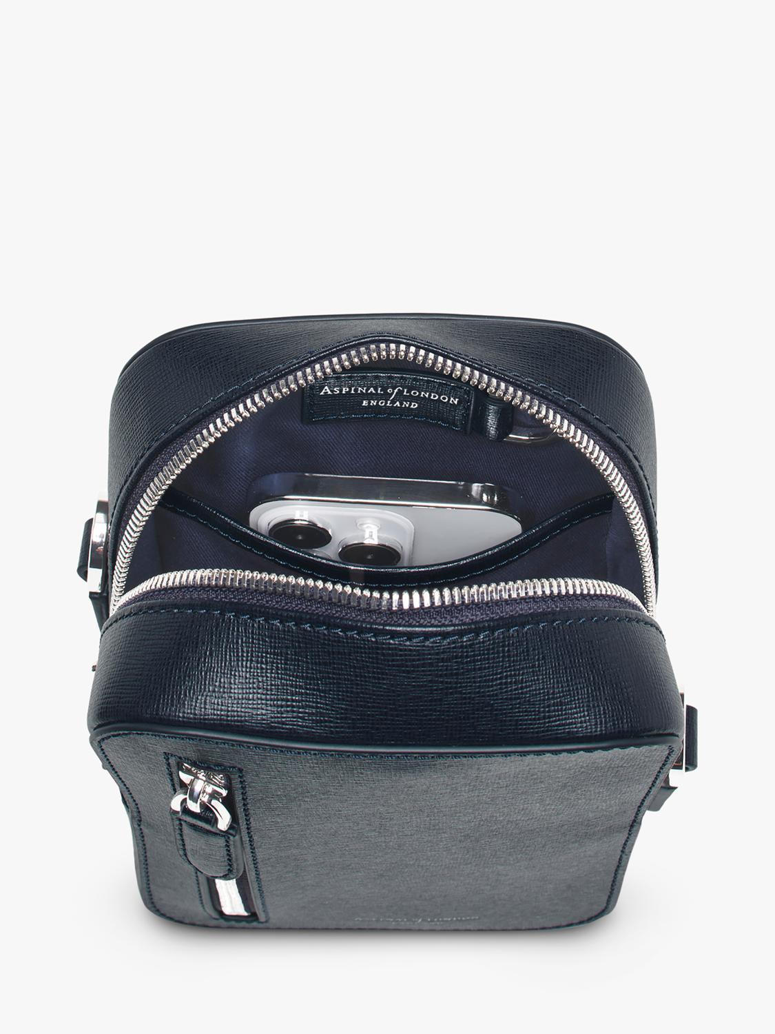 Aspinal of London Reporter North South crossbody bag, imported from the UK
