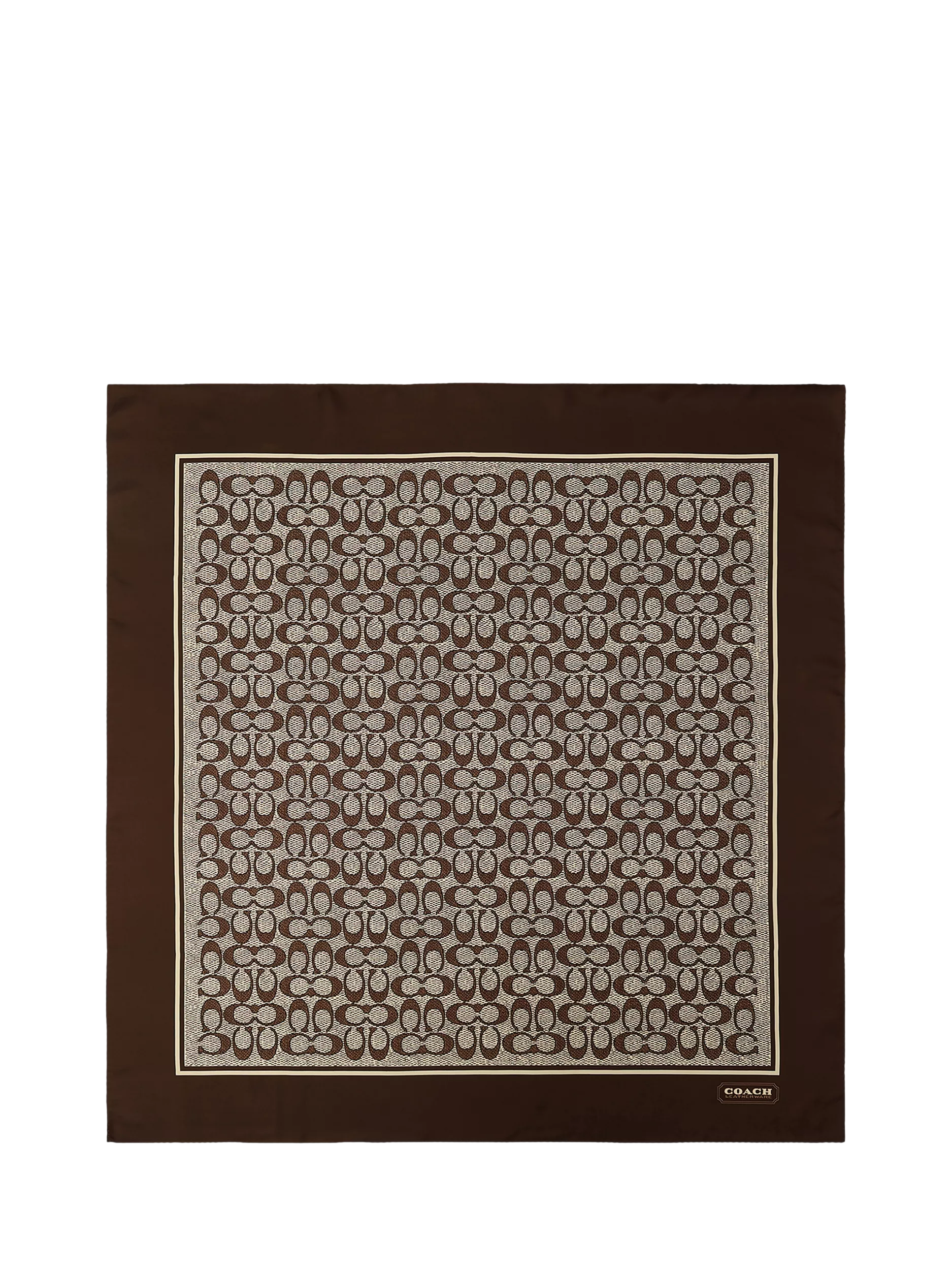 Coach textured signature silk scarf Maple (British brand)