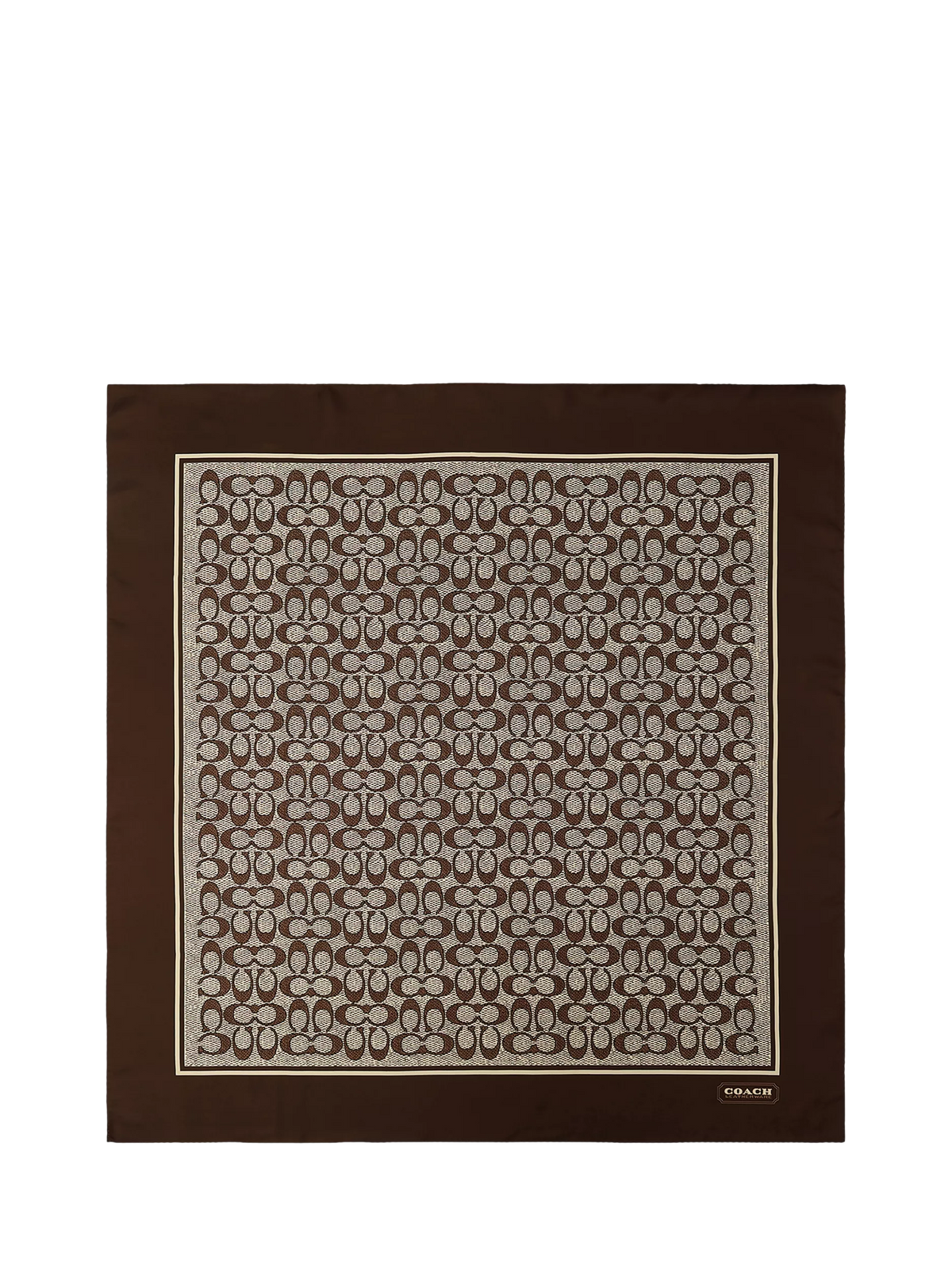 Coach textured signature silk scarf Maple (British brand)