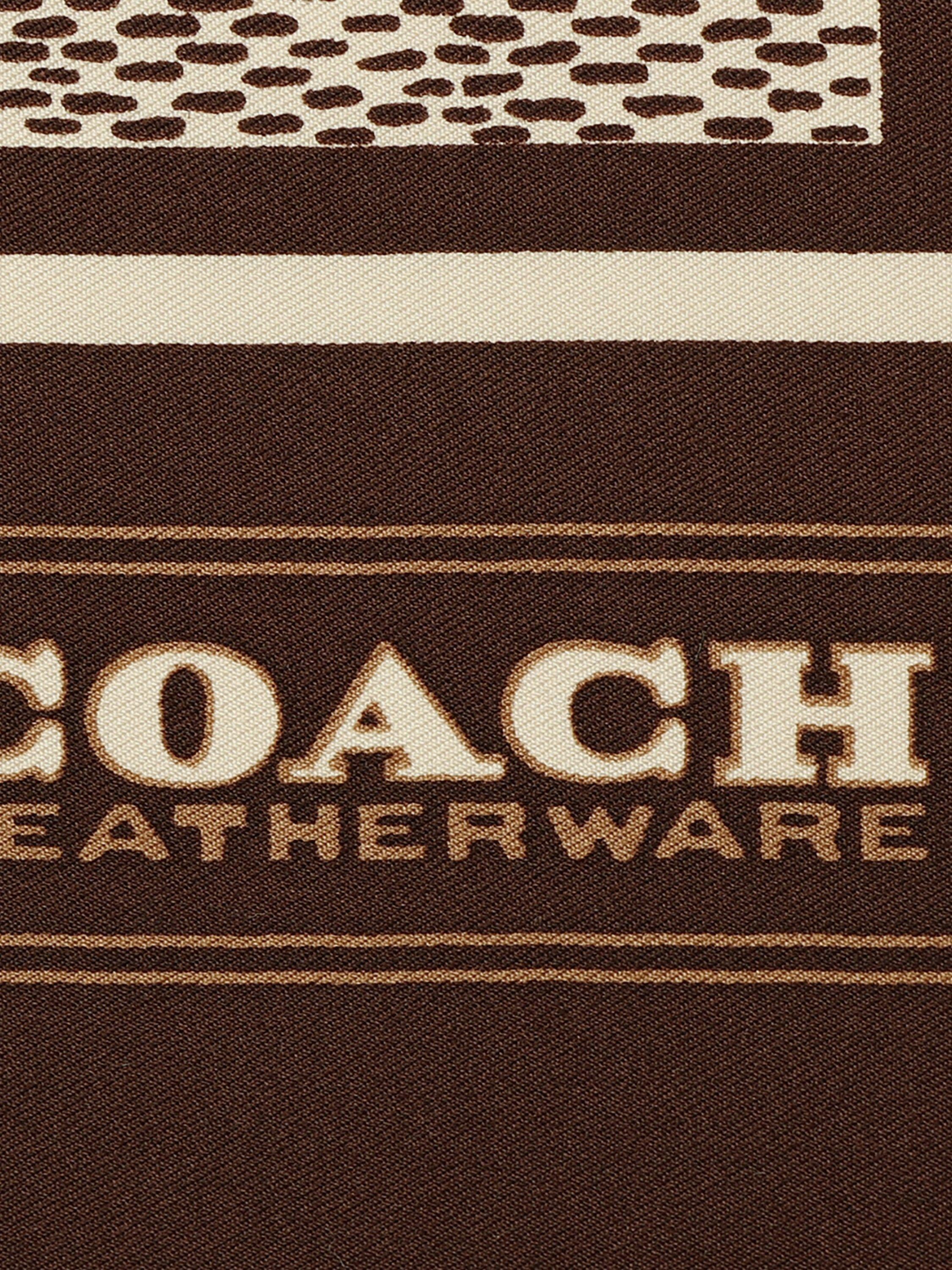 Coach textured signature silk scarf Maple (British brand)