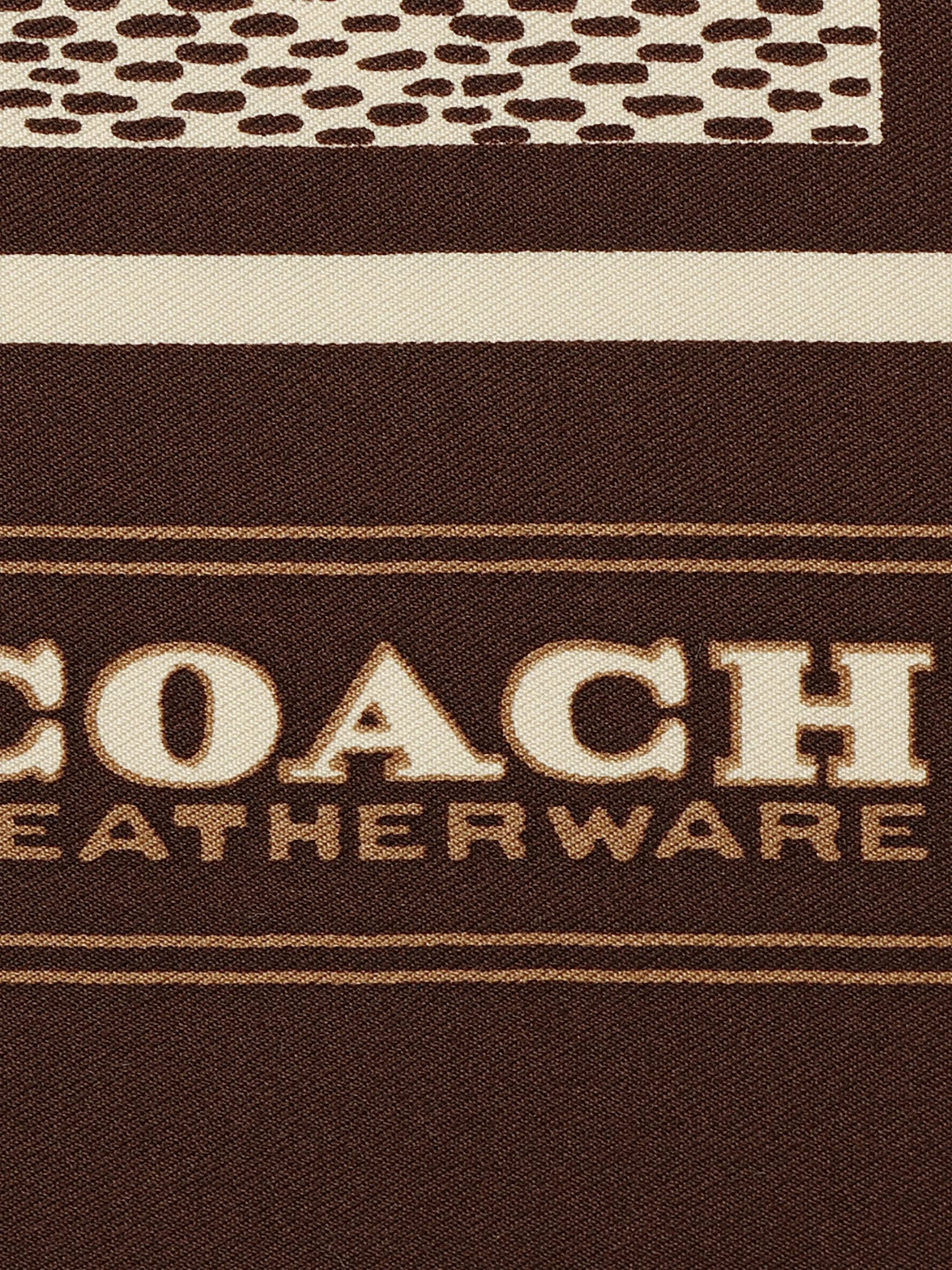 Coach textured signature silk scarf Maple (British brand)