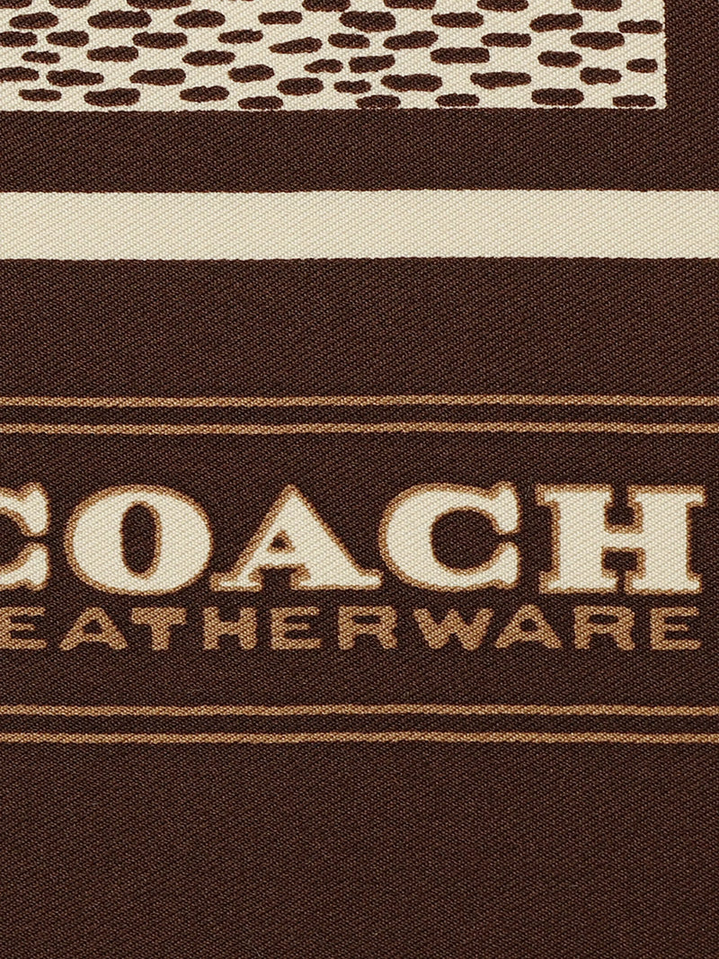 Coach textured signature silk scarf Maple (British brand)