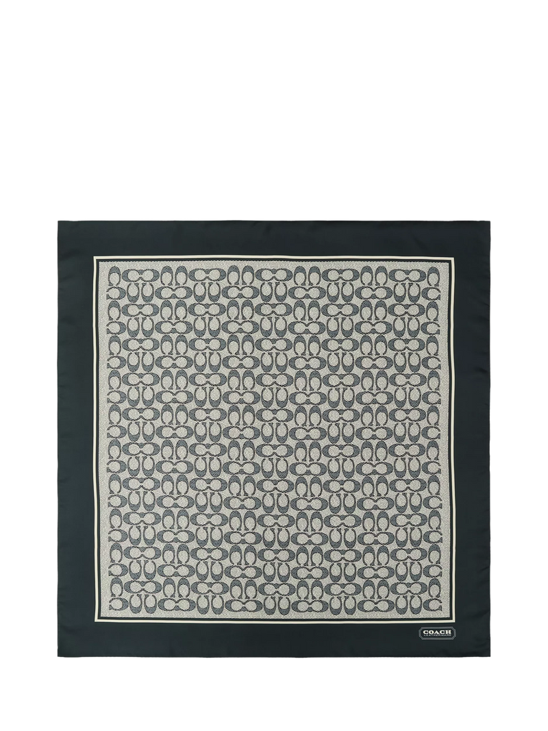 Coach silk scarf navy signature pattern - British product