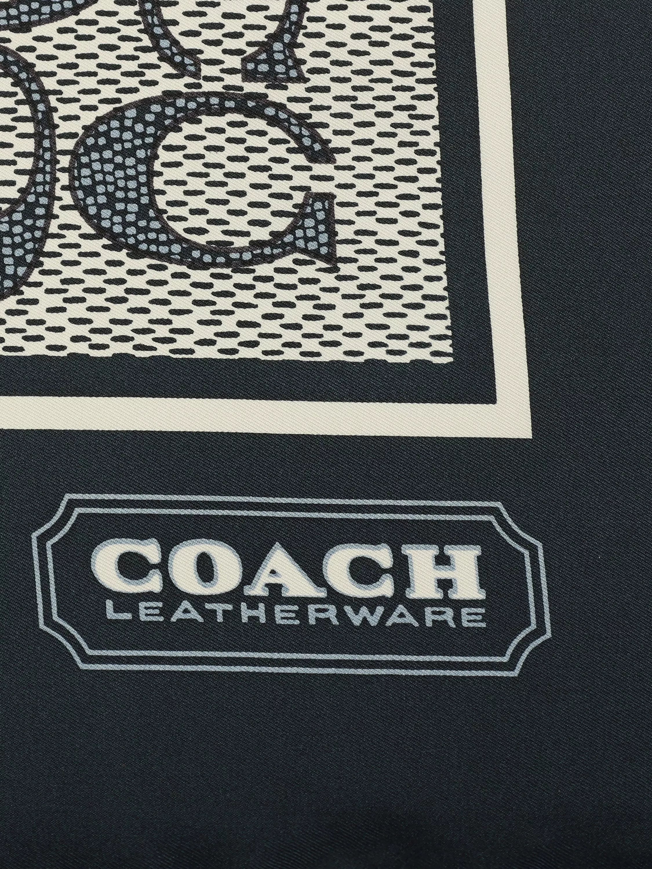 Coach silk scarf navy signature pattern - British product