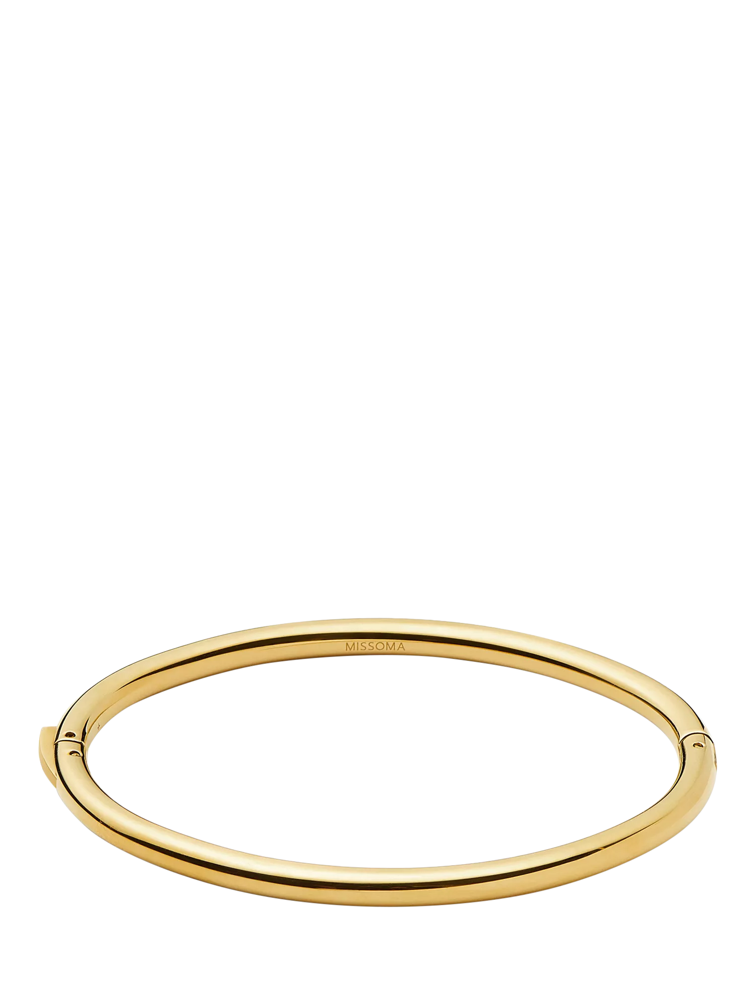 Missoma Classic Round Hinged Bangle, Gold, XS/S