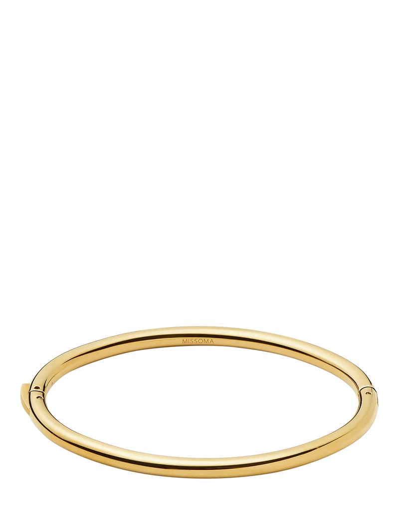 Missoma Classic Round Hinged Bangle, Gold, XS/S