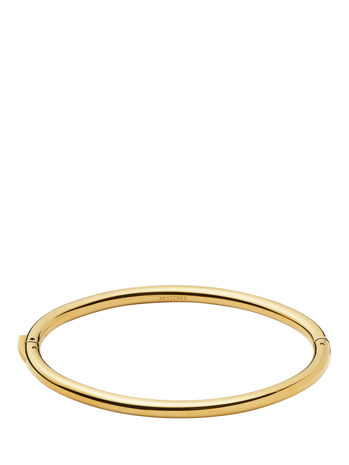 Missoma Classic Round Hinged Bangle, Gold, XS/S