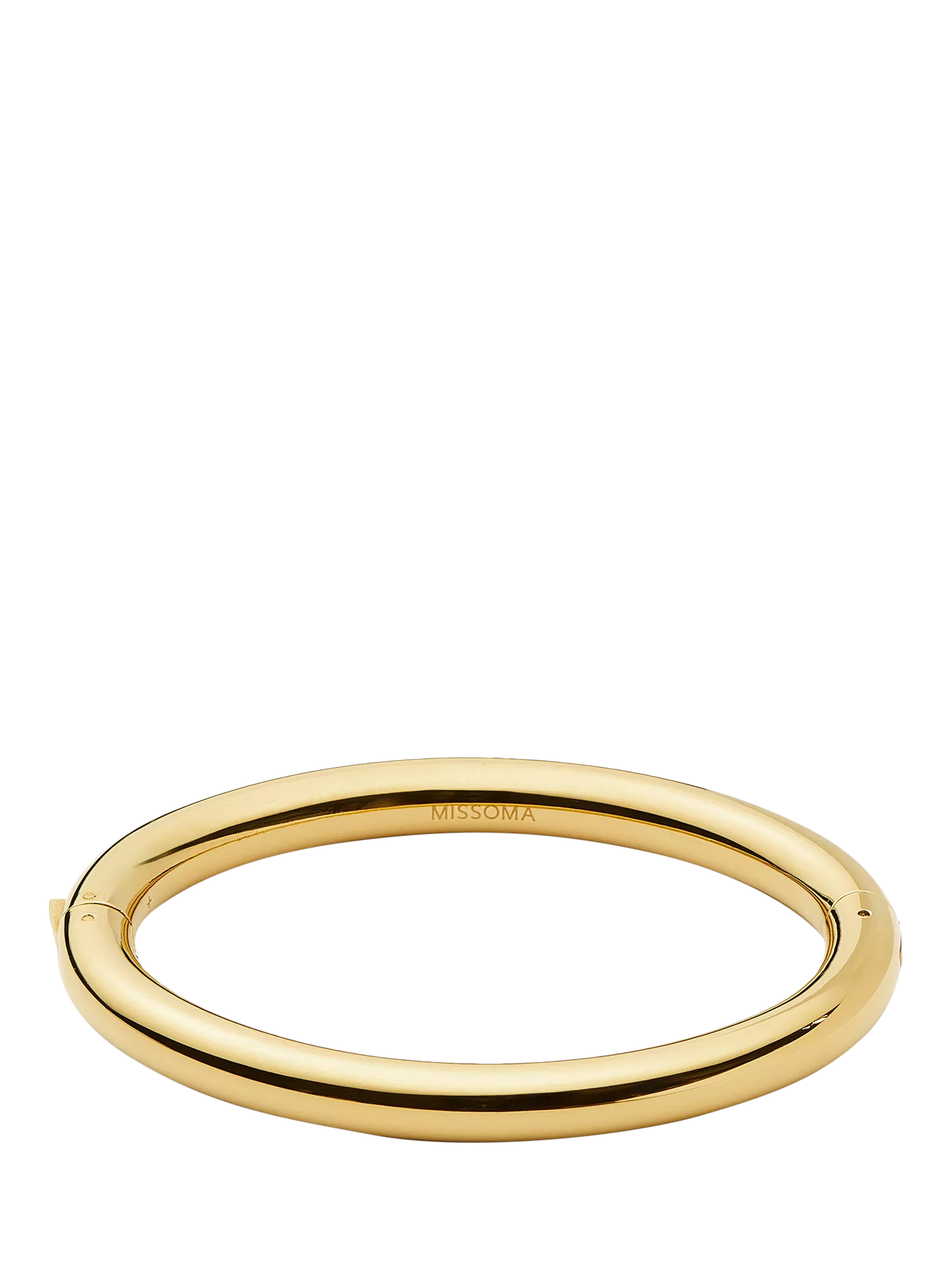 Missoma chunky round hinged bangle gold plated, UK version