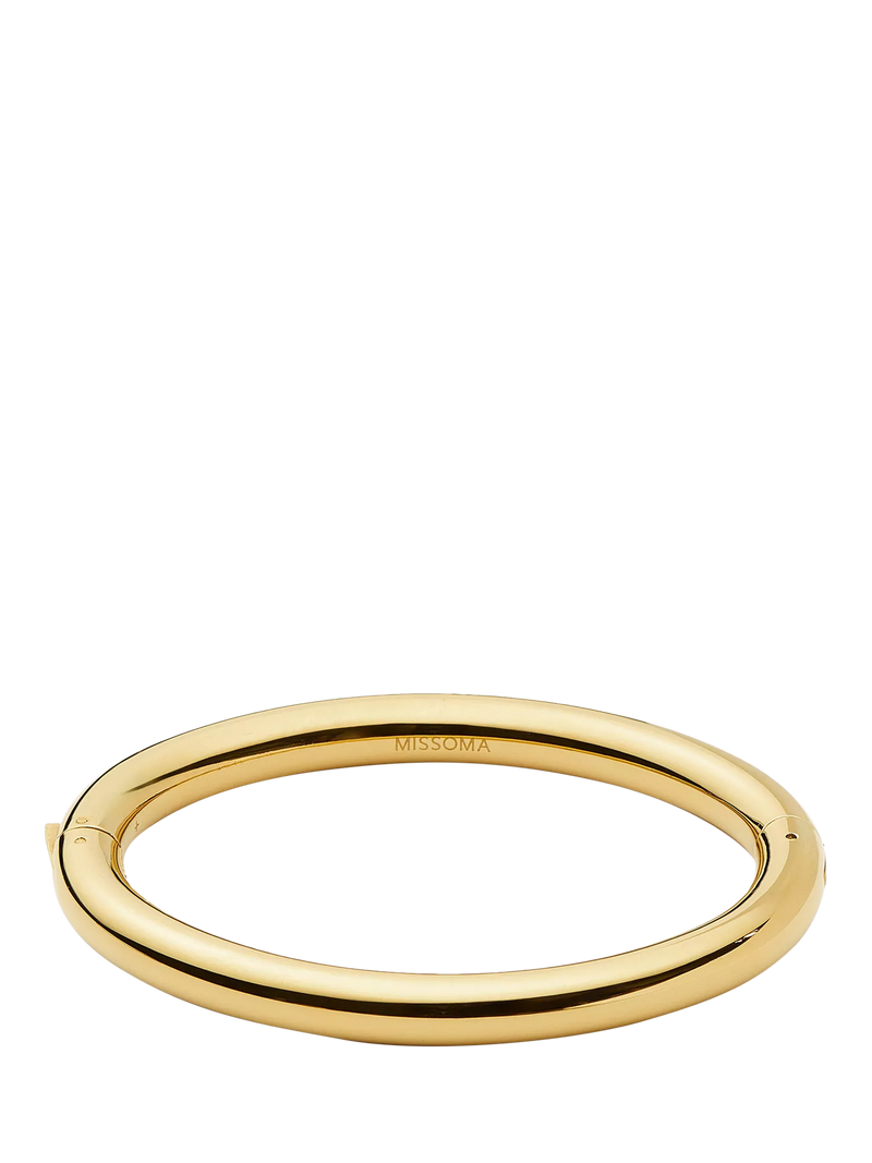 Missoma chunky round hinged bangle gold plated, UK version